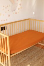 birlik1952 bebek çocuk baby child muslin çarsaf müslin lastikli bed sheet fitted whosale toptan baby crib karamel caramel