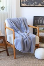 birlik1952 wellsoft tv battaniyesi swaddle blanket whosale gri grey