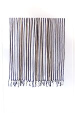 birlik1952 black loom kara tezgah el tezgahı peştemal hand made buldan kızılcabölük beach towel pesthemal çizgili striped dark blue lacivert