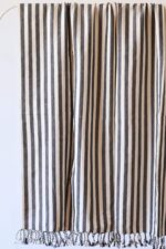 birlik1952 black loom kara tezgah el tezgahı peştemal hand made buldan kızılcabölük beach towel pesthemal çizgili striped black siyah