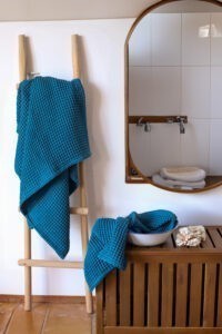 birlik1952 cotton greek waffle bath hand towel petek banyo havlusu set bathroom hand body towels whosale indigo blue mavi