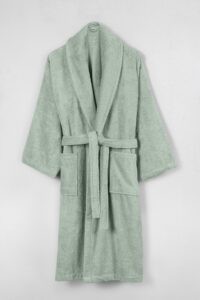 birlik1952 home1961 bukle banyo bornoz bathrobe robe bath turkish cotton hand towel set gift box hediye kutulu bornoz seti pamuklu el havlusu adaçayı yeşil sage green