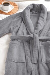 birlik1952 home1961 bukle banyo bornoz bathrobe robe bath turkish cotton hand towel set gift box hediye kutulu bornoz seti pamuklu el havlusu grey gri antrasit