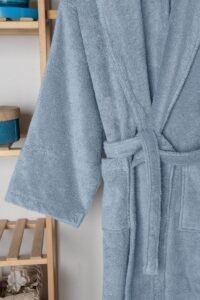 birlik1952 home1961 bukle banyo bornoz bathrobe robe bath turkish cotton hand towel set gift box hediye kutulu bornoz seti pamuklu el havlusu indigo mavi blue