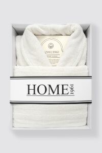 birlik1952 home1961 bukle banyo bornoz bathrobe robe bath turkish cotton hand towel set gift box hediye kutulu bornoz seti pamuklu el havlusu krem cream ekru