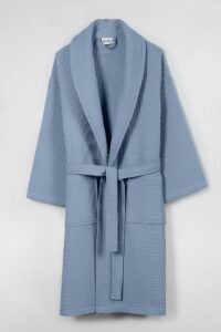 birlik1952 home1961 elmas petek pike banyo bornoz bathrobe robe bath turkish cotton hand towel set gift box hediye kutulu bornoz seti pamuklu el havlusu indigo mavi blue