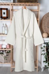 birlik1952 home1961 elmas petek pike banyo bornoz bathrobe robe bath turkish cotton hand towel set gift box hediye kutulu bornoz seti pamuklu el havlusu krem cream