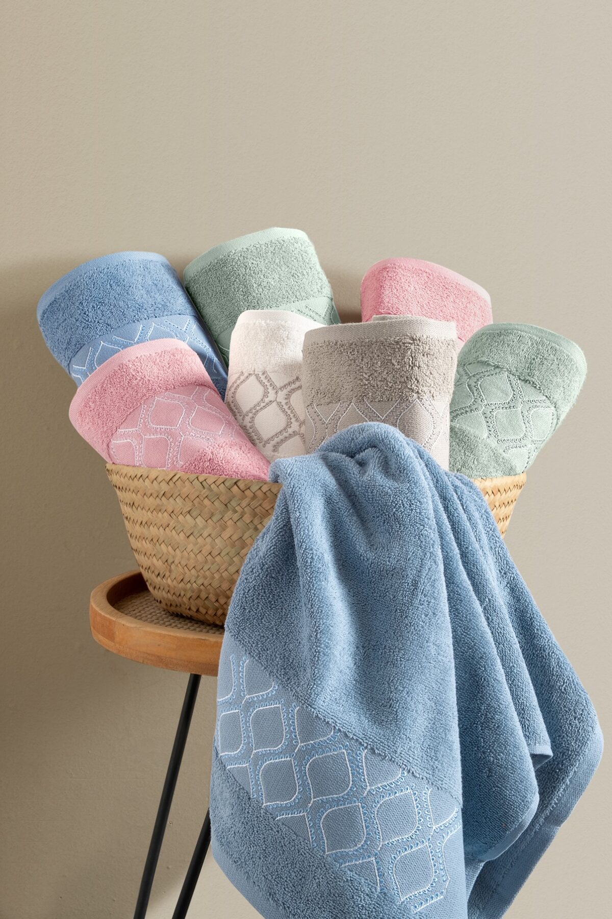 birlik1952 el yüz banyo havlusu hand bath towel havlu set turkish cotton terrycloth terry towel whosale gift mae 2 li banyo el set adaçayı yeşil sage green pink blue cream