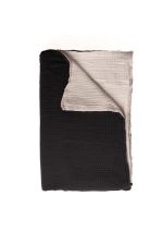 birlik1952 8 kat layer gauze müslin crinkle double side çift taraflı cotton bedspread swaddle quilt bedroom siyah krem black cream white