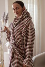 birlik1952 vivamaison bubble nohut bornoz gramajlı luxury robe bathrobe whosale cotton bordo