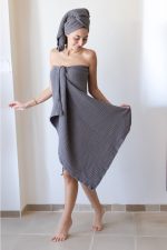 birlik1952 vivamaison müslin towel 4 kat müslin layer gauze havlu banyo el whosale toptan set antrasit gri grey