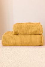 birlik1952 vivamaison müslin towel 4 kat müslin layer gauze havlu banyo el whosale toptan set hardal mustard sarı yellow