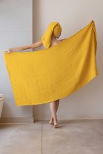 birlik1952 vivamaison müslin towel 4 kat müslin layer gauze havlu banyo el whosale toptan set hardal mustard sarı yellow