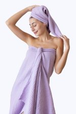 birlik1952 vivamaison müslin towel 4 kat müslin layer gauze havlu banyo el whosale toptan set lila lilac