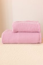 birlik1952 vivamaison müslin towel 4 kat müslin layer gauze havlu banyo el whosale toptan set pink pembe