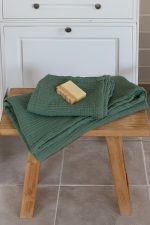 birlik1952 vivamaison müslin towel 4 kat müslin layer gauze havlu banyo el whosale toptan set royal green koyu yeşil orman