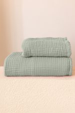 birlik1952 vivamaison müslin towel 4 kat müslin layer gauze havlu banyo el whosale toptan set sage green yeşil adaçayı