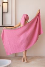 birlik1952 vivamaison müslin towel 4 kat müslin layer gauze havlu banyo el whosale toptan set şeker pembe sweet sugar pink